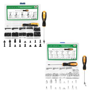 633PCS Carbon Steel NVMe Screw M.2 SSD Mounting Kit and 633PCS Nickel-Plated Laptop Screws NVMe Screw M.2 SSD Mounting Kit