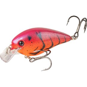 Strike King (HCKVDS1.0-909) KVD Squarebill 1.0 Fishing Lure, Shallow Running Crankbait, Silent Hunting Action, 1/4-Ounce, Dives 2 to 4-Feet, Size 5 Treble Hooks, Demon Craw