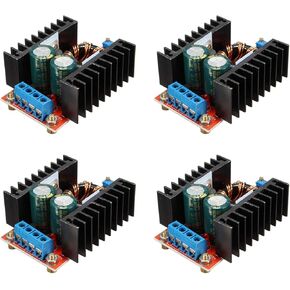4 Pieces of 150W DC Boost Converter with Adjustable Voltage from 10-32V to 12-35V, 6A DC Boost Charger Module, Power Inverter Converter.
