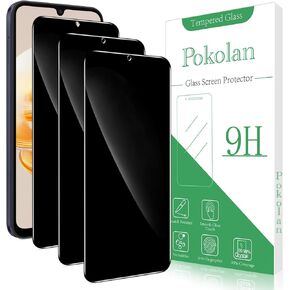 Pokolan [3 Pack Privacy Screen Protector for Samsung Galaxy A26 5G, Anti Spy Private Tempered Glass Film, 9H Hardness, Bubble Free, Case Friendly