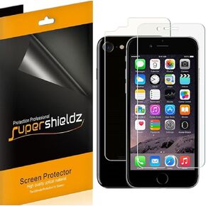 Supershieldz Designed for iPhone SE (2020, 2nd Generation) and iPhone 8, 7, (Front and Back) Full Body Screen Protector, High Definition Clear Screen Shield (3 Front and 3 Back)