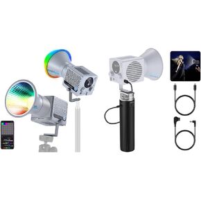 NEEWER HS60C Pro 60W Portable RGB LED Video Light, Battery Grip Power Supply for MS HB Series COB Video Lights Included