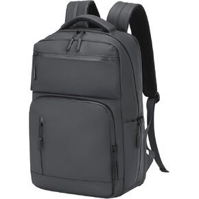Waterproof Laptop Backpack for Men & Women, Flight Approved Anti-Theft Daypack with 15.6-inch Laptop Sleeve (Black)