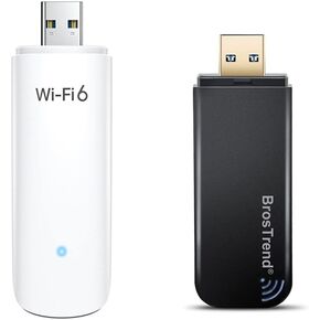 BrosTrend WiFi 6 AX1800 USB WiFi Adapter Dual Band WiFi Dongle Supports Windows 11/10 ONLY and 1200Mbps USB WiFi Network Adapter for Laptop, Desktop PC of Windows 11/10/8/7