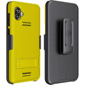 Case Compatible with Samsung Galaxy XCover6 Pro (SM-G736), Shell Case and Belt Clip Holster Combo with Kickstand and Screen Protector (Navy Blue)