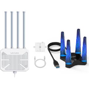 موسع WiFi في الهواء الطلق وحزمة محول WiFi USB 3.0