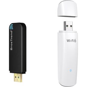 BrosTrend Linux USB WiFi Adapter 1200Mbps USB3.0 Wireless Dual Band Wi-Fi and AX1800 WiFi 6 Linux Compatible WiFi Adapter for PC and Raspberry Pi 2+