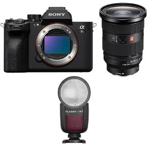 Sony Alpha a7R V Mirrorless Camera with FE 24-70mm f/2.8 GM II Lens, Bundle with Flashpoint Zoom Li-on X R2 TTL Flash