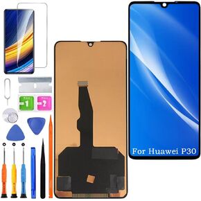 Screen Replacement for Huawei P30 TFT, ELE-L29 ELE-L09 ELE-AL00 LCD Touch Panel Display Digitizer Assembly Repair Parts with Kit（Without Fingerprint）