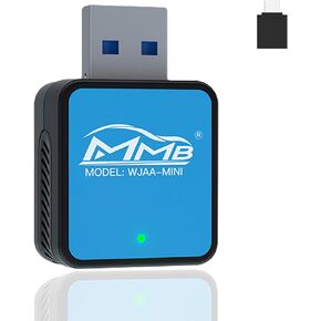MMB Mini Wireless Carplay Android Auto Adapter USB Dongle ، Plug & Play ، يحول CarPlay الأصلي السلكي إلى Carplay اللاسلكي ، لسيارات 2017-2025 مع مصنع سلكية Carplay | Android Auto