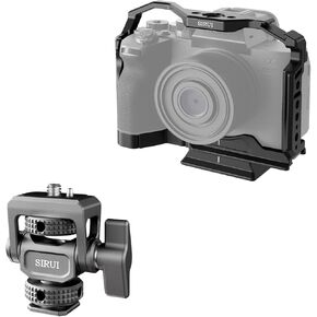 SIRUI Camera Cage for Sony Alpha 7R V/Alpha 7 IV/A7R IV/Alpha 7 S III/Alpha 1 and Camera Monitor Mount with Cold Shoe