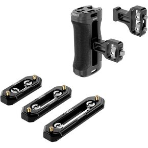 SIRUI Side Handle with ARRI Locating and Dual 1/4" Screw Mount Optional and 3 Pack NATO Rail Set Bundle