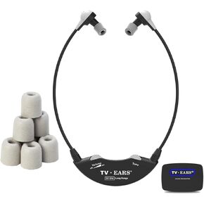 TV · EARS Long Range Digital Wireless Headset System & Earbud Tips - 5.8 GHz RF Transmitter Headsets for TV, Ideal for Seniors & with Hearing Difficulties, Compatible with All TV Brands (1 Pair)