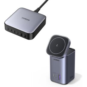 UGREEN 200W USB C Charger Bundle with MagSafe Charger Stand for MacBook Pro/Air, iPad Pro/Air, iPhone 15 Pro Max/14, Galaxy S24 Ultra
