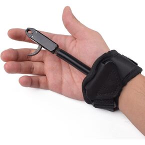 Archery Release Aids Compound Bow Trigger Caliper Shooting Adjustable Black Wrist Strap Right Left Handed