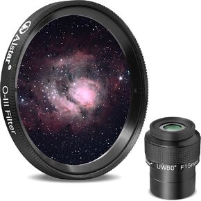 Alstar 2" Narrowband O-III Filter - Bundle with - 2" 80 Degree Eyepiece