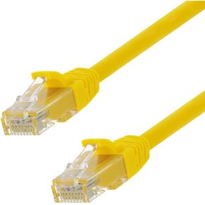 Navepoint Ethernet تصحيح CAT6A ، UTP ، 24AWG ، 0.5 قدم ، 10 حزمة ، أصفر
