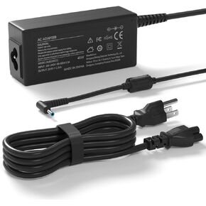 45W Laptop Charger for HP Pavilion X360,Stream 11 14,HP Spectre 741727-001,710412-001,L25296 001 002 003 004,19.5V 2.31A Adapter for HP Model 15 Computer 4.5mm Smart Blue Tip Power Cord