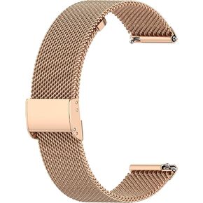 أشرطة حلقة Ruentech Meth Mesh متوافقة مع Letsfit E27 Smart Watch Band ، فرق استبدال Equistr Equistr Steel Steel Feth