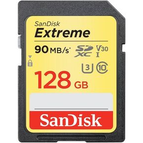 Sandisk Extreme - Flash Memory Card - 128 GB - SDXC UHS-I - Black, Red, White, Yellow