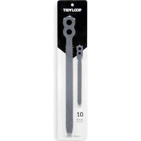 Brand Reusable Fasteners, Multipurpose Ties, Hook and Loop cable management, 10 Piece Pack, 5.5" & 11 (Grey)