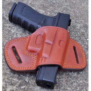Ottoza Leather Gun Holster Glock 17/19/19X/23 - Right Handed Leather Glock Holster Owb Brown 306