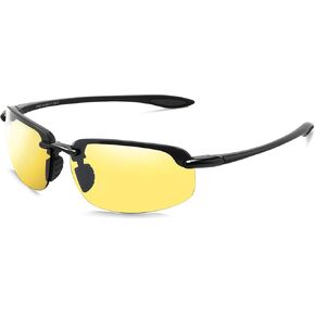 JULI Sports Sunglasses for Men Women Tr90 Rimless Frame for Running Fishing Baseball Driving MJ8001
