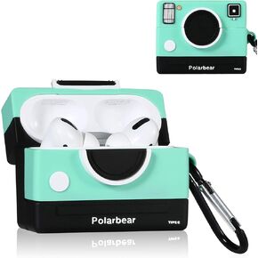 Coralogo Case for Airpods Pro 2019/Pro 2 Gen 2022 Cute, 3D Fashion Character Silicone Cartoon Airpod Skin Funny Fun Cool Keychain Design Kids Teens Girls Boys Cover Cases Air pods Pro (Green Camera)