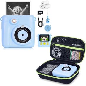 Kids Instant Print Camera Blue *1 and Black Camera Case *1