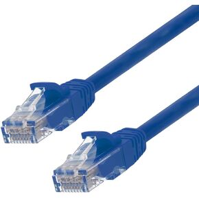 NavePoint Ethernet Patch Cable CAT6A, UTP, 24AWG, 3 Ft, 10 Pack, Blue