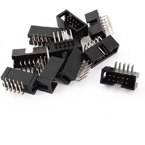 uxcell 10pcs 90 Degree 10 Pin 2.54mm Male JTAG Socket Connector Box Header