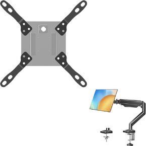 Monitor Arm Single for 13-32 inch, 4.4-19.8 lbs Computer Screens + VESA Extension Bracket Adapter for 200mm x 100