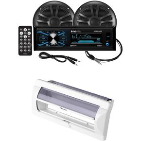 BOSS Audio Systems Marine Radio and Speaker Package