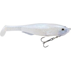 Strike King (FCS475-84) Final Copy Fishing Lure, Pre-Rigged Soft Plastic Swimbait, Free-Swinging Size 4 Treble Hook, Belly Magnetic Hook Keeper, 4 3/4-Inches, 7/8-Ounce, Pearl