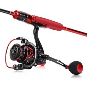 Sougayilang Fishing Rod Reel Combos,Two Pieces Light Weight Pole with High Speed Smooth Powerful Gear Casting &Spinning Avaliable for Freshwater Saltwater