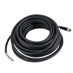 Power IO Cable M12 12 PIN أنثى لفتحها لـ Cognex في الرؤية 7000 9000 2800 Dataman 580 ، Microscan v430 F430 Camera Camera Sensor CCB-PWRO 5M ， Black