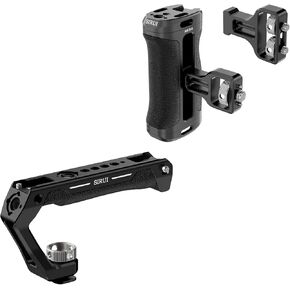 SIRUI Side Handle with ARRI Locating and Dual 1/4" Screw Mount Optional and Cold Shoe Mount Camera Top Handle Bundle