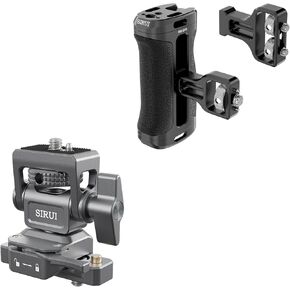 SIRUI Side Handle with ARRI Locating and Dual 1/4" Screw Mount Optional and Camera Monitor Holder with NATO System Mount Bundle