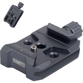 CAME-TV Camera Quick Release Clamp for Arca-Swiss Standard, Quick Release QR Plate Base Mount with 1/4″ 3/8″ Screw Holes Compatible with DJI Ronin S/SC Gimbal Zhiyun Crane Series Camera Tripod (68003)