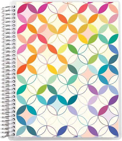 Erin Condren 8.5" X 11" Spiral Bound Productivity Notebook - Kaleidoscope Colorful, 160 Lined Page & To Do List Organizer Notebook, 80Lb Thick Paper, Stickers Included in Saudi Arabia