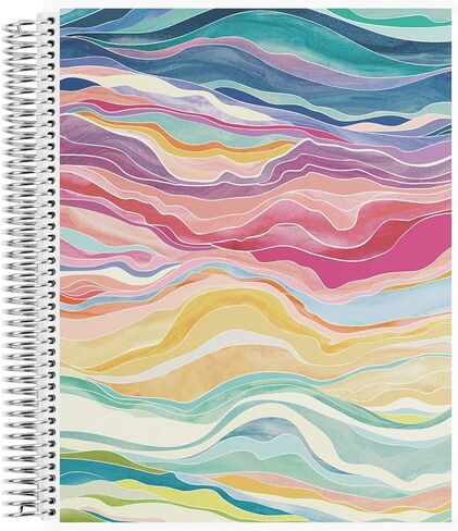 Erin Condren 8.5" X 11" Spiral Bound Productivity Notebook - Kaleidoscope Colorful, 160 Lined Page & To Do List Organizer Notebook, 80Lb Thick Paper, Stickers Included in Kuwait