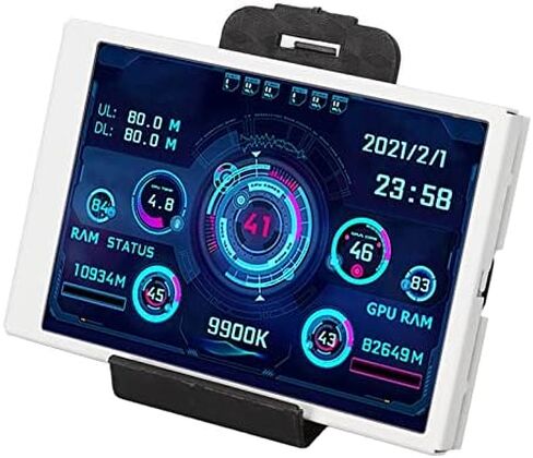 3.5in Computer Temp Monitor, IPS Full View Temperature Display, USB Mini Screen for AIDA64 PC CPU RAM, Plug and Play (Black) in Kuwait