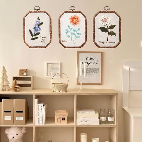GOGLAM 3 Pack Embroidery Starter Kit with Pattern, Stamped Cross Stitch Kits for Beginners, Hand Embroidery Kit for Beginners Adults with Embroidery Hoop and Instructions in Saudi Arabia