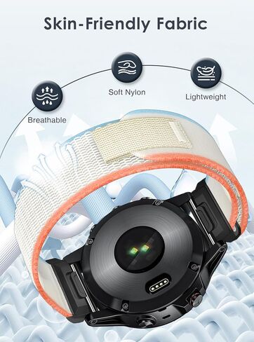 سوار رياضي لـ Garmin Fenix ​​7X/Fenix ​​6X pro/Fenix ​​6X Sapphire/Fenix ​​5X /Fenix ​​5X plus/Fenix ​​3، 26 مم أربطة حلقية من النايلون قابلة للتعديل لـ Garmin Enduro/Tactix Delta/Descent Mk1 Mk2 Mk2i، للرجال والنساء، مسامي، متين in Kuwait