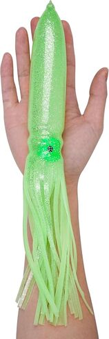 Luminous Squid Skirts Octopus Fishing Lures, 4PCS 11.8" Glow Octopus Skirt Soft Fishing Baits Trolling Fishing Lures Accessories Saltwater Fishing Tackle in Kuwait