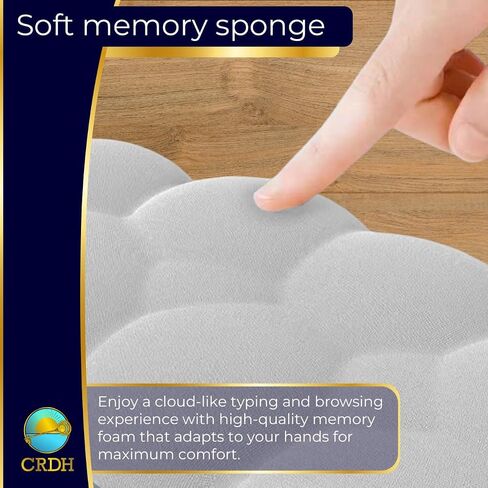 Cloud Wrist Rest – Ultra-Soft Ergonomic Keyboard and Mouse Pad Wrist Support, Memory Foam Cushion for Office & Gaming, Non-Slip Base, Pain Relief for Hands & Wrists, Comfortable Desk Accessory (Blue) in Saudi Arabia