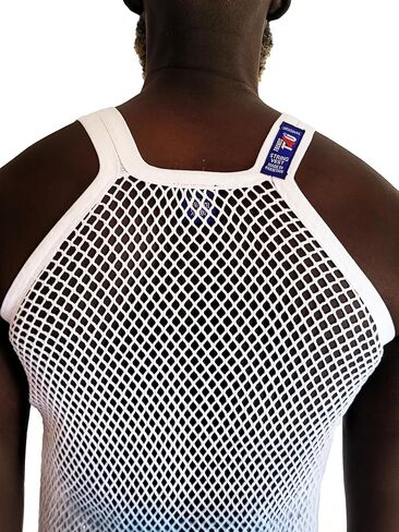 Mens Premium 100% Cotton mesh String Vest, Fishnet Sleeveless Tank top in Saudi Arabia