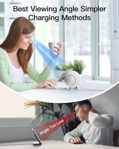 2025 3 في محطة شحن واحدة متوافقة مع MAG-Safe Charger iPhone الشحن اللاسلكي Stand 16 15 14 13 12 Series AirPods Wireless Charge Station IWATCH Series (White) in Saudi Arabia