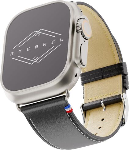 Ethernel - ، Watchband - متوافق مع جميع ساعات التفاح - - مصنوعة يدويًا في فرنسا - دباغة الخضار - العروات in Saudi Arabia