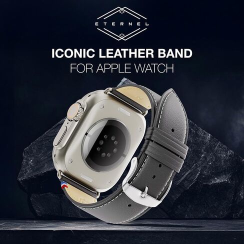 Ethernel - ، Watchband - متوافق مع جميع ساعات التفاح - - مصنوعة يدويًا في فرنسا - دباغة الخضار - العروات in Saudi Arabia